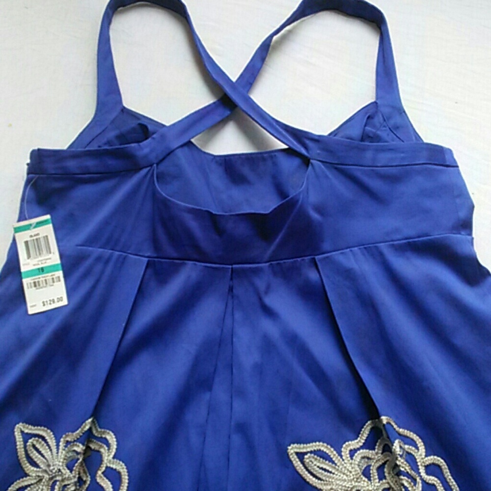 SALE! I.N.C Regal blue dress size 16 - Picture 5 of 7